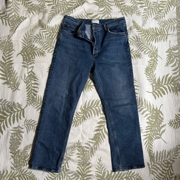 Agolde Riley High Rise Straight Crop Jeans - Picture 4 of 8